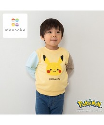 monpoke（モンポケ）の「monpoke モンポケ トレーナー 袖配色 サガラ刺繍 ピカチュウ（スウェット）」
