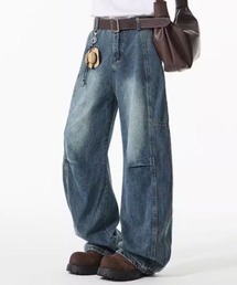 【26年秋冬新作アイテム】バレルデザインデニムパンツ