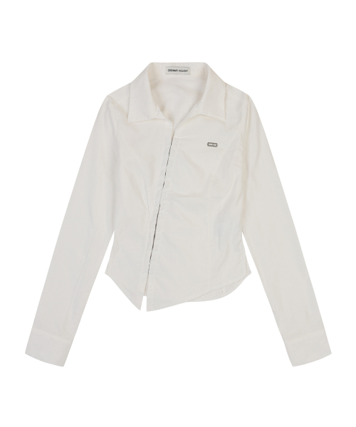 ORDINARY HOLIDAY（オーディナリー ホリデー）の「アシンメトリックシャツ [ホワイト]（シャツ/ブラウス・レディース・その他・SMALL/MEDIUM）」の2枚目の写真