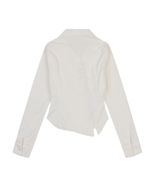 ORDINARY HOLIDAY（オーディナリー ホリデー）の「アシンメトリックシャツ [ホワイト]（シャツ/ブラウス・レディース・その他・SMALL/MEDIUM）」の3枚目の写真