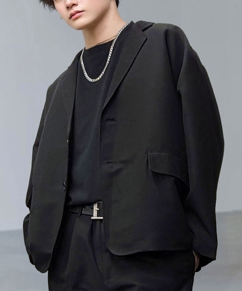 L'atelier(ラトリエ)の「ルーズシルエット モード ワイドジャケット(テーラードジャケット・メンズ・ブラック/ネイビー/グレー・M/L)」の1枚目の写真