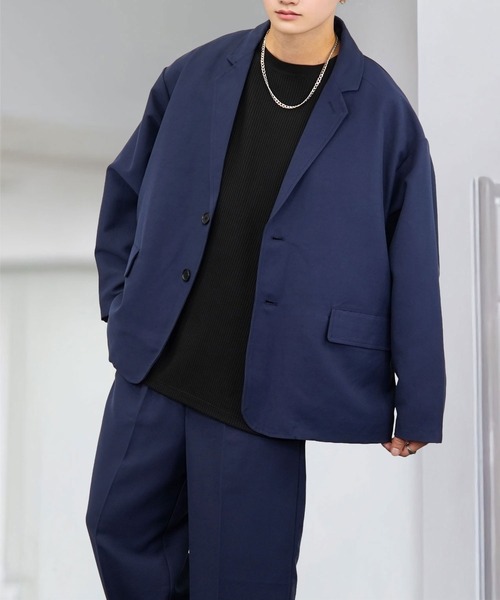 L'atelier(ラトリエ)の「ルーズシルエット モード ワイドジャケット(テーラードジャケット・メンズ・ブラック/ネイビー/グレー・M/L)」の13枚目の写真