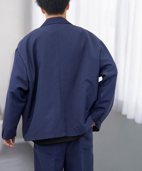 L'atelier(ラトリエ)の「ルーズシルエット モード ワイドジャケット(テーラードジャケット・メンズ・ブラック/ネイビー/グレー・M/L)」の12枚目の写真