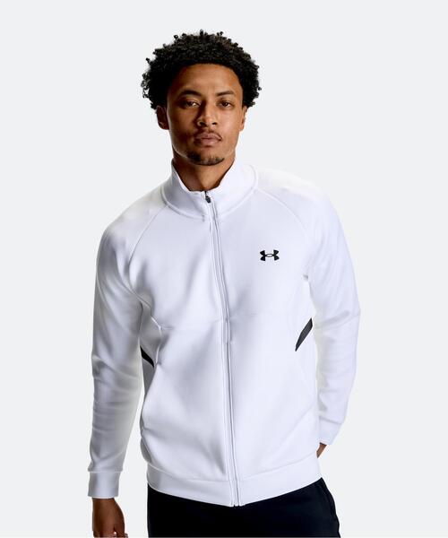 UNDER ARMOUR(アンダーアーマー)の「UAアーマーニット ジャケット(トレーニング/メンズ)(ジャージ・メンズ・ホワイト・M/L/XL/2XL)」の1枚目の写真