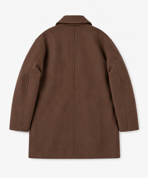 GRAYBLVD（グレイブラバット）の「エバン ウールブレンド ハーフコート(BROWN)（チェスターコート・レディース・その他・LARGE/MEDIUM/X-LARGE）」の2枚目の写真