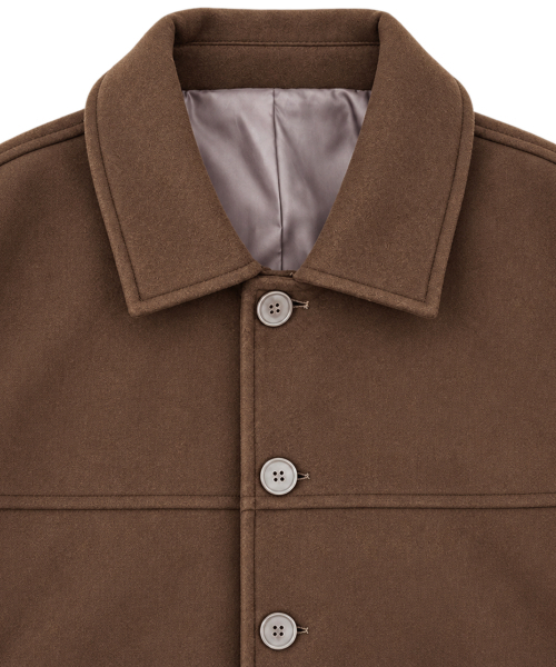 GRAYBLVD（グレイブラバット）の「エバン ウールブレンド ハーフコート(BROWN)（チェスターコート・レディース・その他・LARGE/MEDIUM/X-LARGE）」の3枚目の写真