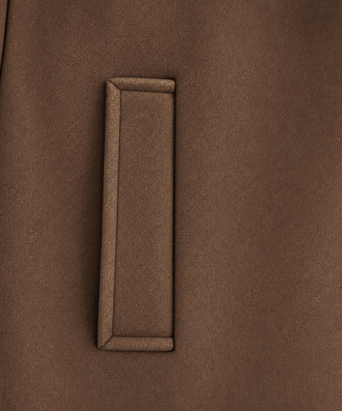 GRAYBLVD（グレイブラバット）の「エバン ウールブレンド ハーフコート(BROWN)（チェスターコート・レディース・その他・LARGE/MEDIUM/X-LARGE）」の4枚目の写真