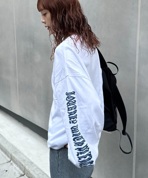 SOUNDSGOOOOD(サウンズグッド)の「【S.G】襟リブプリントロゴロンTEE(Tシャツ/カットソー・メンズ・ブラック/ホワイト・ONE SIZE)」の4枚目の写真
