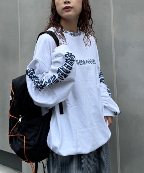 SOUNDSGOOOOD(サウンズグッド)の「【S.G】襟リブプリントロゴロンTEE(Tシャツ/カットソー・メンズ・ブラック/ホワイト・ONE SIZE)」の6枚目の写真