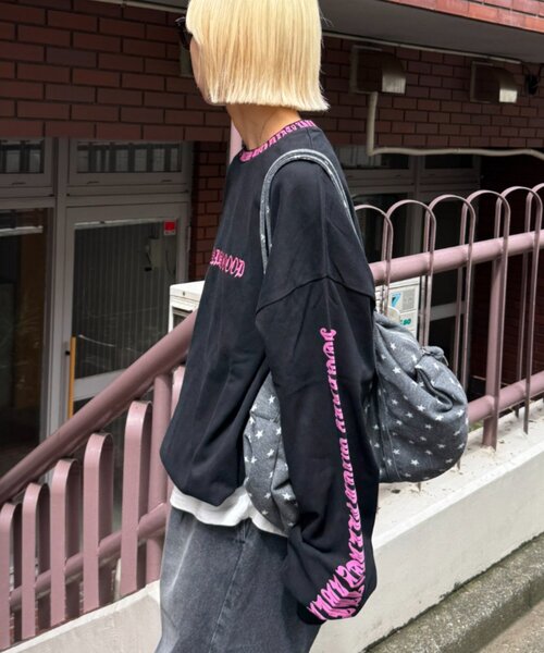 SOUNDSGOOOOD(サウンズグッド)の「【S.G】襟リブプリントロゴロンTEE(Tシャツ/カットソー・メンズ・ブラック/ホワイト・ONE SIZE)」の12枚目の写真