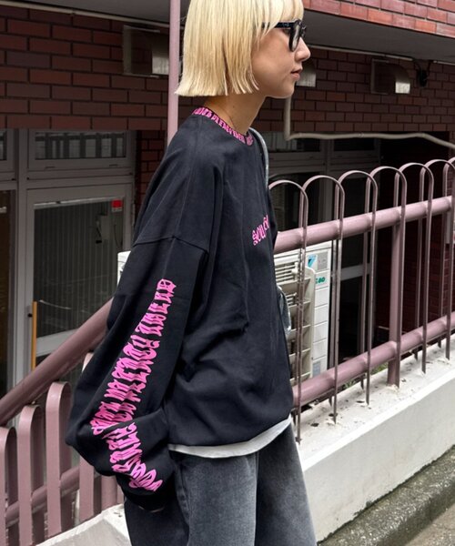 SOUNDSGOOOOD(サウンズグッド)の「【S.G】襟リブプリントロゴロンTEE(Tシャツ/カットソー・メンズ・ブラック/ホワイト・ONE SIZE)」の14枚目の写真