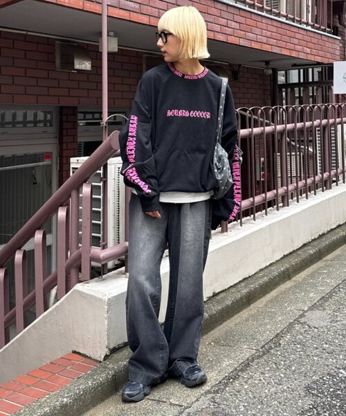 SOUNDSGOOOOD(サウンズグッド)の「【S.G】襟リブプリントロゴロンTEE(Tシャツ/カットソー・メンズ・ブラック/ホワイト・ONE SIZE)」の15枚目の写真
