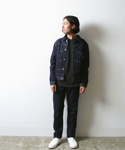 coen（コーエン）の「コーン・デニムジャケット16FW（デニムジャケット・メンズ・ネイビー/ブラック・LARGE/X-LARGE/SMALL/MEDIUM）」の7枚目の写真