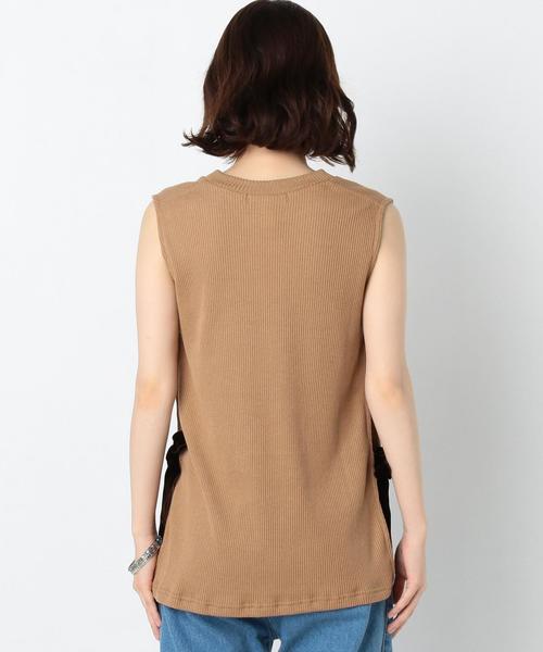 Another Edition(アナザーエディション)の「テレコノースリーブプルオーバー/AEBFC TCR テレコ NSL PO◆(Tシャツ/カットソー・レディース・グレー/ベージュ・FREE)」の3枚目の写真