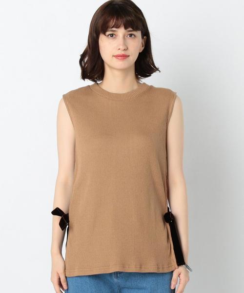 Another Edition(アナザーエディション)の「テレコノースリーブプルオーバー/AEBFC TCR テレコ NSL PO◆(Tシャツ/カットソー・レディース・グレー/ベージュ・FREE)」の4枚目の写真