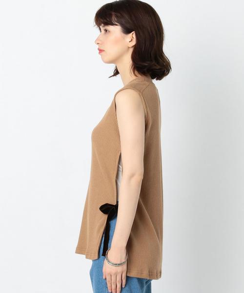 Another Edition(アナザーエディション)の「テレコノースリーブプルオーバー/AEBFC TCR テレコ NSL PO◆(Tシャツ/カットソー・レディース・グレー/ベージュ・FREE)」の5枚目の写真