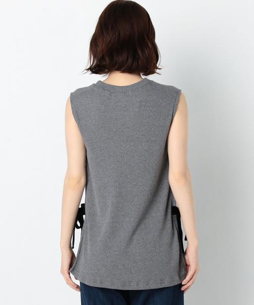 Another Edition(アナザーエディション)の「テレコノースリーブプルオーバー/AEBFC TCR テレコ NSL PO◆(Tシャツ/カットソー・レディース・グレー/ベージュ・FREE)」の11枚目の写真