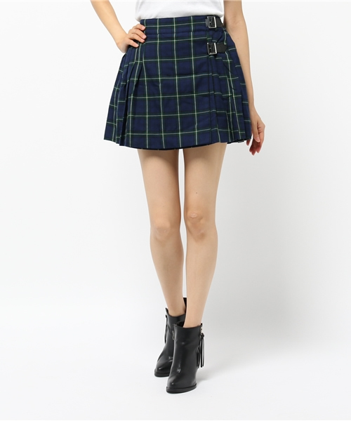 WEGO（ウィゴー）の「WEGO/ラッププリーツミニスカパン（スカート・レディース・グリーン系その他2/レッド系その他2/杢グレー/ブラック/パープル系その他2・FREE）」の19枚目の写真