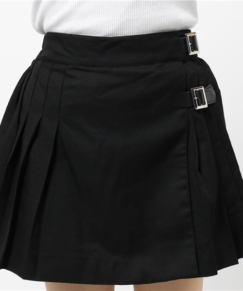 WEGO（ウィゴー）の「WEGO/ラッププリーツミニスカパン（スカート・レディース・グリーン系その他2/レッド系その他2/杢グレー/ブラック/パープル系その他2・FREE）」の9枚目の写真