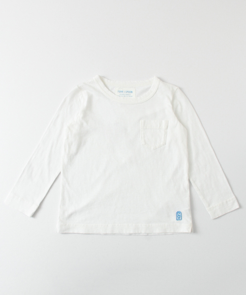 URBAN RESEARCH DOORS（アーバンリサーチドアーズ）の「FORK＆SPOON Overdye L/S T-shirt（Tシャツ/カットソー・キッズ・オレンジ/ロイヤルブルー/チャコールグレー/オフホワイト・120/135/105/90）」の2枚目の写真