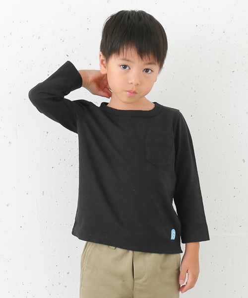 URBAN RESEARCH DOORS（アーバンリサーチドアーズ）の「FORK＆SPOON Overdye L/S T-shirt（Tシャツ/カットソー・キッズ・オレンジ/ロイヤルブルー/チャコールグレー/オフホワイト・120/135/105/90）」の3枚目の写真