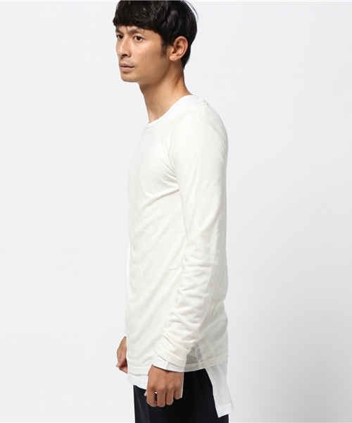 rovtski(ロフトスキー)の「ウール混アンサンブルカットソー(Tシャツ/カットソー・メンズ・ホワイト/ワインレッド/ブラック/オリーブ・LARGE/MEDIUM)」の5枚目の写真