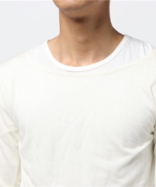rovtski(ロフトスキー)の「ウール混アンサンブルカットソー(Tシャツ/カットソー・メンズ・ホワイト/ワインレッド/ブラック/オリーブ・LARGE/MEDIUM)」の7枚目の写真