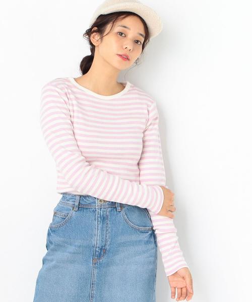 Another Edition（アナザーエディション）の「ハリヌキフライスロングTシャツ/AEBC ﾊﾘﾇｷ ﾌﾗｲｽ ﾛﾝ TEE◆（Tシャツ/カットソー・レディース・ホワイト/オフホワイト/ブラック/ライトピンク/ライトブルー・FREE）」の5枚目の写真