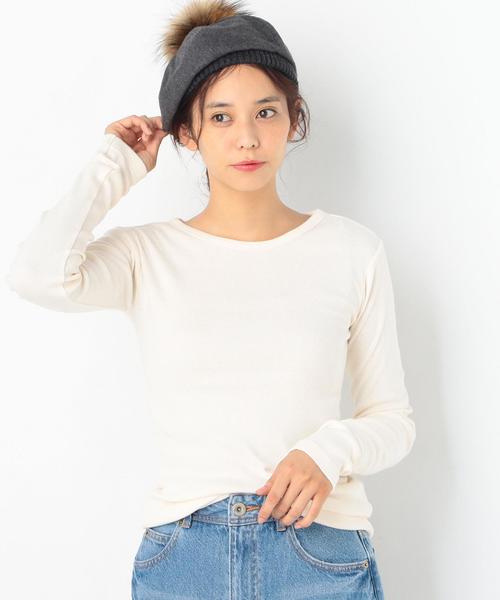 Another Edition（アナザーエディション）の「ハリヌキフライスロングTシャツ/AEBC ﾊﾘﾇｷ ﾌﾗｲｽ ﾛﾝ TEE◆（Tシャツ/カットソー・レディース・ホワイト/オフホワイト/ブラック/ライトピンク/ライトブルー・FREE）」の2枚目の写真