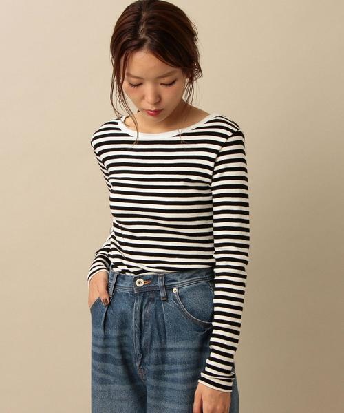Another Edition（アナザーエディション）の「ハリヌキフライスロングTシャツ/AEBC ﾊﾘﾇｷ ﾌﾗｲｽ ﾛﾝ TEE◆（Tシャツ/カットソー・レディース・ホワイト/オフホワイト/ブラック/ライトピンク/ライトブルー・FREE）」の3枚目の写真