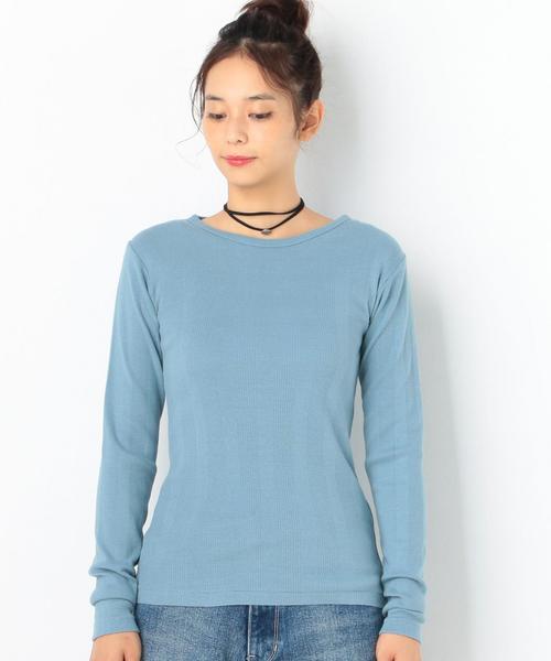 Another Edition（アナザーエディション）の「ハリヌキフライスロングTシャツ/AEBC ﾊﾘﾇｷ ﾌﾗｲｽ ﾛﾝ TEE◆（Tシャツ/カットソー・レディース・ホワイト/オフホワイト/ブラック/ライトピンク/ライトブルー・FREE）」の20枚目の写真