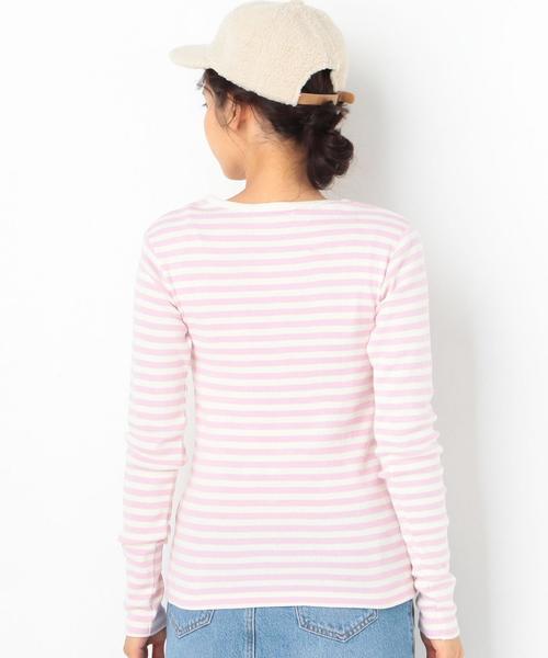 Another Edition（アナザーエディション）の「ハリヌキフライスロングTシャツ/AEBC ﾊﾘﾇｷ ﾌﾗｲｽ ﾛﾝ TEE◆（Tシャツ/カットソー・レディース・ホワイト/オフホワイト/ブラック/ライトピンク/ライトブルー・FREE）」の11枚目の写真