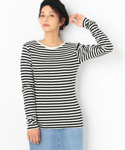 Another Edition（アナザーエディション）の「ハリヌキフライスロングTシャツ/AEBC ﾊﾘﾇｷ ﾌﾗｲｽ ﾛﾝ TEE◆（Tシャツ/カットソー・レディース・ホワイト/オフホワイト/ブラック/ライトピンク/ライトブルー・FREE）」の6枚目の写真