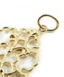 agete アガットK10透かしジャスミンチャーム美品✩.*˚ agete アガットK10透かしジャスミンチャーム美品✩.*˚