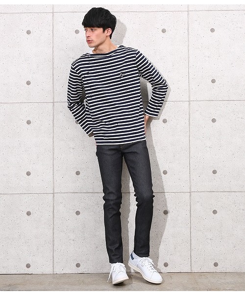 ORCIVAL(オーシバル)の「【ORCIVAL×ADAM ET ROPE'】 COTTON LOURD ダメージ(Tシャツ/カットソー・メンズ・ネイビー/ブラック・L/M)」の5枚目の写真