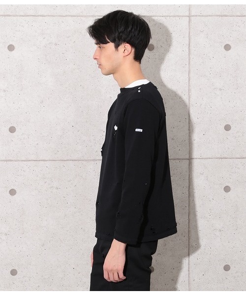 ORCIVAL(オーシバル)の「【ORCIVAL×ADAM ET ROPE'】 COTTON LOURD ダメージ(Tシャツ/カットソー・メンズ・ネイビー/ブラック・L/M)」の7枚目の写真