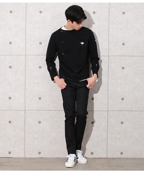 ORCIVAL(オーシバル)の「【ORCIVAL×ADAM ET ROPE'】 COTTON LOURD ダメージ(Tシャツ/カットソー・メンズ・ネイビー/ブラック・L/M)」の9枚目の写真