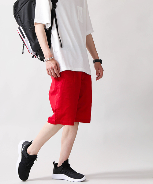 WEGO（ウィゴー）の「WEGO/タックチノショーツ（チノパンツ・メンズ・ホワイト/ブラック/レッド/ロイヤルブルー/マスタード/ベージュ・LARGE/SMALL/X-LARGE/MEDIUM）」の22枚目の写真