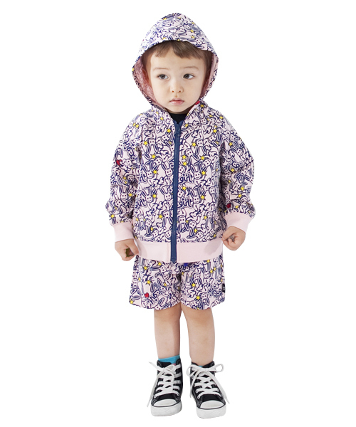 X-girl Stages（エックスガールステージス）の「“BUNNYS”  HALF  PANT (12M～3T)（その他パンツ・キッズ・ホワイト/アッシュグレー/ピンク・12M/2T/3T）」の3枚目の写真