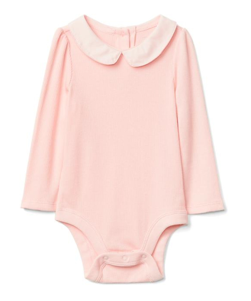 GAP(ギャップ)の「Gap 織り地カラー長袖 ボディシャツ(ロンパース・キッズ・ホワイト/ピンク/ネイビー/レッド・70cm/50cm/90cm/60cm/80cm)」の1枚目の写真