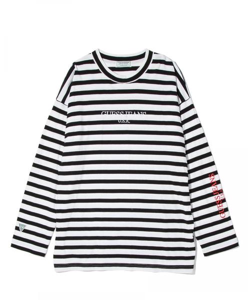 Guess(ゲス)の「<GUESS GREEN LABEL × monkey time> BORDER LSL TEE/Tシャツ ◆(Tシャツ/カットソー・メンズ・ブラック/マスタード・X-LARGE/LARGE/MEDIUM/SMALL)」の8枚目の写真