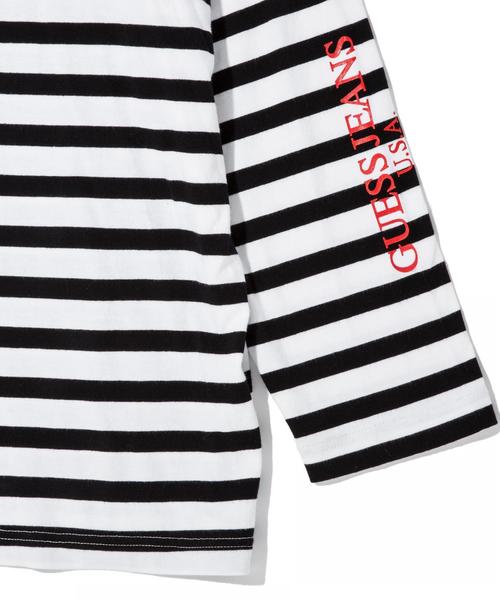 Guess(ゲス)の「<GUESS GREEN LABEL × monkey time> BORDER LSL TEE/Tシャツ ◆(Tシャツ/カットソー・メンズ・ブラック/マスタード・X-LARGE/LARGE/MEDIUM/SMALL)」の11枚目の写真
