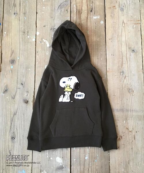 PEANUTS（ピーナッツ）の「【キッズ / ブラック ⇒ WEB限定】(SNOOPY WOODSTOCK/スヌーピー ウッドストック)パーカー(100～150（パーカー・キッズ・グレー/ブラック/グリーン・100/120/150/110/130/140）」の21枚目の写真