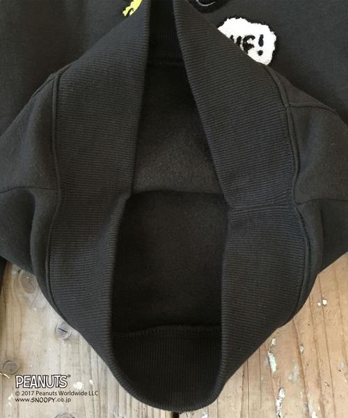 PEANUTS（ピーナッツ）の「【キッズ / ブラック ⇒ WEB限定】(SNOOPY WOODSTOCK/スヌーピー ウッドストック)パーカー(100～150（パーカー・キッズ・グレー/ブラック/グリーン・100/120/150/110/130/140）」の15枚目の写真