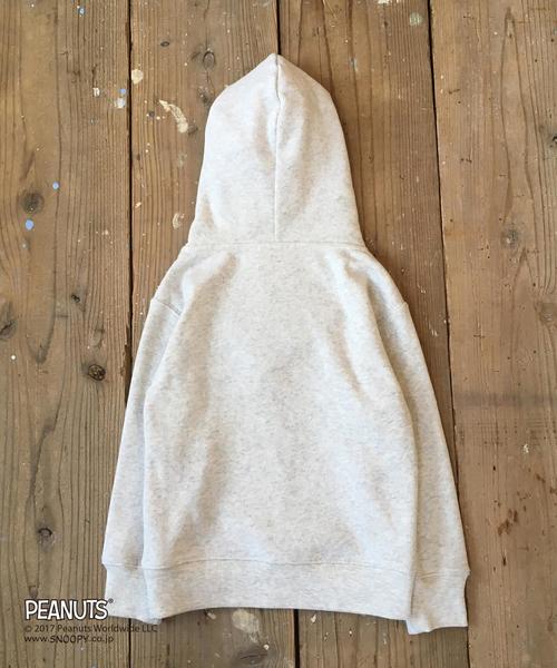 PEANUTS（ピーナッツ）の「【キッズ / ブラック ⇒ WEB限定】(SNOOPY WOODSTOCK/スヌーピー ウッドストック)パーカー(100～150（パーカー・キッズ・グレー/ブラック/グリーン・100/120/150/110/130/140）」の9枚目の写真