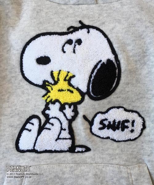 PEANUTS（ピーナッツ）の「【キッズ / ブラック ⇒ WEB限定】(SNOOPY WOODSTOCK/スヌーピー ウッドストック)パーカー(100～150（パーカー・キッズ・グレー/ブラック/グリーン・100/120/150/110/130/140）」の13枚目の写真