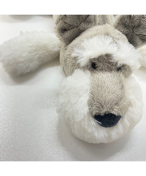 nici（ニキ）の「NICI/フィギュアポーチ シュナウザー ペンポーチ もこもこ（おもちゃ・レディース・グレー×ホワイト・ONE SIZE）」の8枚目の写真