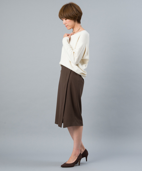 RIVE DROITE（リヴドロワ）の「ミラノリブVネックニット（ニット/セーター・レディース・ホワイト/ブラック/パープル・FREE）」の10枚目の写真