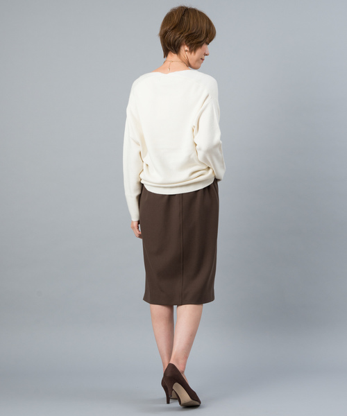 RIVE DROITE（リヴドロワ）の「ミラノリブVネックニット（ニット/セーター・レディース・ホワイト/ブラック/パープル・FREE）」の11枚目の写真