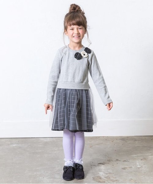 apres les cours（アプレレクール）の「フリル2WAYタイツ（タイツ/ストッキング・キッズ・ブラック/オフホワイト/ラベンダー・90/100/120/140）」の10枚目の写真